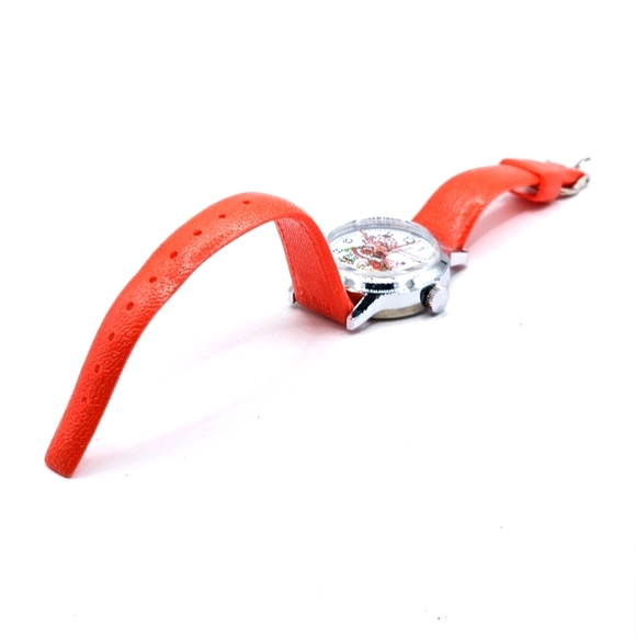 1980's Bradley Strawberry Shortcake Manually Wound Kids Wristwatch Non Running - Picture 6 of 10